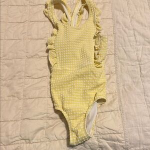 Yellow Kids One Piece Swimsuit